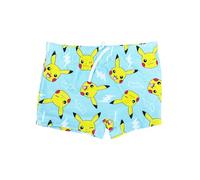 Fashion UK Kinder Pokemon Kostüm - Junge Badeanzug - Bademode - Pool Kostüm - Pokeball Pokemon Pikachu - Kinder Schwimm Boxershorts (DE/NL/SE/PL, Alter, 6 Jahre, Regular, Weißblau)