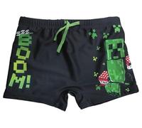 Fashion UK Minecraft Creeper Badehose Badeboxer Schwimmhose (DE/NL/SE/PL, Numerisch, 134, Regular)