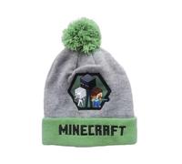 Fashion UK Minecraft Creeper Kinder Wintermütze mit Bommel Jungen Mädchen Beanie Strickmütze 52 54 (DE/NL/SE/PL, Numerisch, 52, grün)
