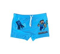 Fashion UK Minecraft Kinderkostüm - Kinder Schwimmkostüm - Jungen Badeanzug - Kinder Pool Kostüm - Jungen Badeanzug - Minecraft Kostüm [Steve Monster] (DE/NL/SE/PL, Alter, 10 Jahre, Regular, Blau)