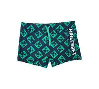 Fashion UK Minecraft Kinderkostüm - Kinder Schwimmkostüm - Jungen Badeanzug - Kinder Pool Kostüm - Jungen Badeanzug - Minecraft Kostüm [Steve Monster] (DE/NL/SE/PL, Alter, 10 Jahre, Regular, Schwarz)