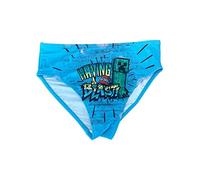 Fashion UK Offizielle Minecraft-Badehose - Creeper-Modell - Badeanzug aus Polyester - Kinderkostüm für Jungen - Pool-Kostüm (DE/NL/SE/PL, Alter, 5 Jahre, 6 Jahre, Regular, Himmelblau)