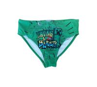 Fashion UK Offizielle Minecraft-Badehose - Creeper-Modell - Badeanzug aus Polyester - Kinderkostüm für Jungen - Pool-Kostüm (DE/NL/SE/PL, Alter, 5 Jahre, 6 Jahre, Regular, Grün)