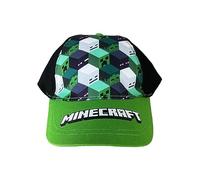 Fashion UK Offizielle Minecraft Cap Monster Kinder Jungen Schirmmütze Polyester Baumwolle Baseball Cap Schwarz Grün, Mehrfarbig, 56