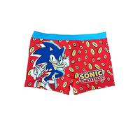 Fashion Uk Sonic The Hedgehog Badehose Badeboxer (DE/NL/SE/PL, Alter, 5 Jahre, 6 Jahre, Regular, rot)