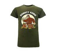Fashion UK T-Shirt Donkey Kong Super Mario Bros Original Dunkelgrün, Grün Medium