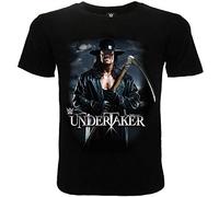 Fashion UK T-Shirt Undertaker Original Wrestilng Wrestler Kinder Schwarz Jungen Offizielles T-Shirt (7-8 Jahre), Schwarz , Einheitsgröße