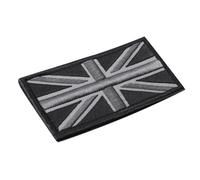 FASHION Union Jack UK Flagge Abzeichen Patch Stick ZurÜCk 10 X 5 Cm NEU, (Schwarz / Grau)