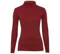 Fashion Valley Damen Rollkragenpullover, einfarbig, langärmelig, Größe XL / XXL 48-50, Weinrot