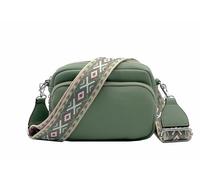 FASHION YOU WANT Crossbody Bag Damen Leder Breiter Gurt Handtasche Umhängetasche Moderne Taschen mit breitem Schultergurt,Abnehmbarer Schultergurt,Schwarz. (mint)