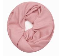 FASHION YOU WANT Damen edler einfarbiger Loop Schal Schlauchschal,Unifarben Tuch, Glitzer leichter Schlauchschal (Glitzer altrosa)