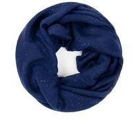 FASHION YOU WANT Damen edler einfarbiger Loop Schal Schlauchschal,Unifarben Tuch, Glitzer leichter Schlauchschal (Glitzer dunkelblau)