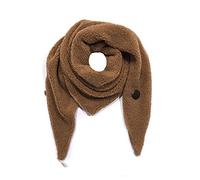 FASHION YOU WANT Damen KuschelSchal, Teddyfell Baumwolle Dreieckstuch Frauen Winterschal Herbstschal Warm Dreieck Schal Halstuch Scarf (braun)