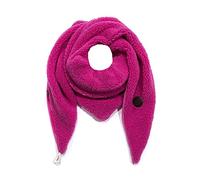 FASHION YOU WANT Damen KuschelSchal, Teddyfell Baumwolle Dreieckstuch Frauen Winterschal Herbstschal Warm Dreieck Schal Halstuch Scarf (pink)