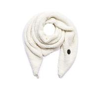 FASHION YOU WANT Damen KuschelSchal, Teddyfell Baumwolle Dreieckstuch Frauen Winterschal Herbstschal Warm Dreieck Schal Halstuch Scarf (weiß)