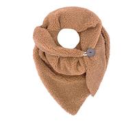 FASHION YOU WANT Damen KuschelSchal, Teddyfell Baumwolle Dreieckstuch Frauen Winterschal Herbstschal Warm Dreieck Schal Halstuch Scarf (schlamm)