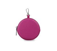 FASHION YOU WANT Damen Münzbörse aus echtes Leder, kleine Geldbörse mit Reißverschluss, Mini Portemonnaie Coin Pocket für Frauen Mädchen Kinder (Fuchsia)