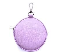 FASHION YOU WANT Damen Münzbörse aus echtes Leder, kleine Geldbörse mit Reißverschluss, Mini Portemonnaie Coin Pocket für Frauen Mädchen Kinder (lila)