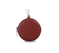 FASHION YOU WANT Damen Münzbörse aus echtes Leder, kleine Geldbörse mit Reißverschluss, Mini Portemonnaie Coin Pocket für Frauen Mädchen Kinder (rot)