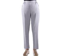 FASHION YOU WANT Damen Seniorenhose Schlupfhose mit Gummibund Kurzgröße Frühjahr/Sommer Qualität Frühjahr/Sommerhose ideal für pflegebedürftige Omas einfach anzuziehen (38/40, hellgrau meliert)