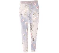 FASHION YOU WANT Damen SweatpantsGröße 34-50 Baggy Hose Boyfriend Freizeithose Sporthose All-Over Roses Print Big Size ergröße (J12, 42/44)