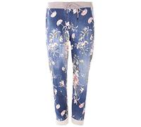 FASHION YOU WANT Damen SweatpantsGröße 34-50 Baggy Hose Boyfriend Freizeithose Sporthose All-Over Roses Print Big Size ergröße (J07, 40/42)