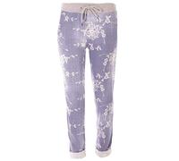 FASHION YOU WANT Damen SweatpantsGröße 34-50 Baggy Hose Boyfriend Freizeithose Sporthose All-Over Roses Print Big Size ergröße (J13, 40/42)