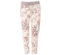 FASHION YOU WANT Damen SweatpantsGröße 34-50 Baggy Hose Boyfriend Freizeithose Sporthose All-Over Roses Print Big Size bis Übergröße (J05, 48/50)