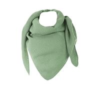 FASHION YOU WANT Damen XXL Strick Dreieck Schal mit Reiskorn Strickmuster in Unifarben, Schal, Leichtes Tuch (grün)