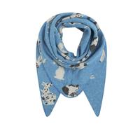 FASHION YOU WANT Dreieckstuch Stola Schal mit Viscose und Wolle - Hochwertiges Halstuch HUND - Perfekt für Herbst/Winter (hellblau)