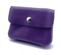 FASHION YOU WANT Leder Schlüsseletui Münzbeutel Damen, Reißverschlussfach, Kartenfach, Schlüsselmäppchen Kleingeldbörse kleines Portemonnaie aus Echtleder (lila)