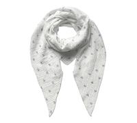 FASHION YOU WANT Musselin Tuch mit Herzen Dreieck HERZ1 Damen Halstuch Herzmuster Made in Italy 195x72cm Frühling Sommer Weich Leicht kuscheliger Baumwolle Schal (weiß/hellblau)