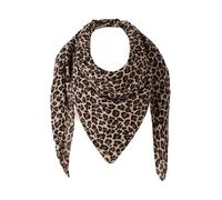 FASHION YOU WANT XXL Tuch LEO Farben Farbwahl Halstuch Musselintuch Musselin Leopard Muster Damen Damenhalstuch Dreieckstuch Schal Frauen leicht (doppellagig) (Leo klein beige)