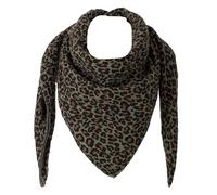 FASHION YOU WANT XXL Tuch LEO Farben Farbwahl Halstuch Musselintuch Musselin Leopard Muster Damen Damenhalstuch Dreieckstuch Schal Frauen leicht (doppellagig) (Leo klein grün)