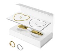 FashionCha 2 Teiliges Permanent Armband Set, Schmuck für Erwachsene, Passende Paar Armbänder, DIY Armband Herstellungsset für Geburtstags Und Datumsaktivitäten, 1 Silber 1 Gold