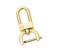 FashionCha Purses Clasp Taschenhaken Drehbar Karabinerhaken Metall Zubehör D Abnehmbar Zinklegierung für Basteln Geldbörsen Schlüssel Reparatur, K Gold L