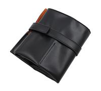 FashionCha Universal Uhrenrolle Reise Uhrenbeutel Uhrenetui Rolltasche mit 6 Fächern für Schutz Organisation Transport für Reisen Geschäft Zuhause Schmucka, Schwarz