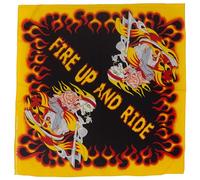 fashionchimp Bandana aus 100% Baumwolle, Premium-Qualität, Nicki-Halstuch für Damen und Herren, 50x50cm (Fire up and Ride) BAN150