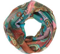 fashionchimp Damen-Loop mit Kreis-Muster, Psychedelic-Print, Schlauchschal, Sommer-Schal für Damen (08)