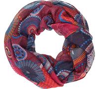 fashionchimp Damen-Loop mit Kreis-Muster, Psychedelic-Print, Schlauchschal, Sommer-Schal für Damen (15)