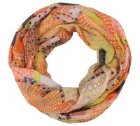 fashionchimp Damen-Loop mit Kreis-Muster, Psychedelic-Print, Schlauchschal, Sommer-Schal für Damen (Orange-Bunt)