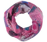 fashionchimp Damen-Loop mit Kreis-Muster, Psychedelic-Print, Schlauchschal, Sommer-Schal für Damen (Pink-Bunt)