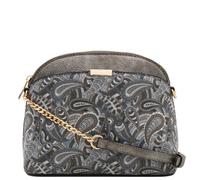 FashionPuzzle Kleine gew lbte Umh ngetasche mit Paisley-Print und Kettenriemen (Pew