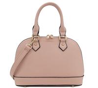 FashionPuzzle Saffiano Classic Dome Satchel mit Reißverschluss, rosa - dusty pink, Einheitsgröße