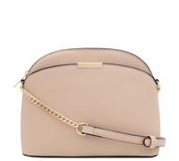 FashionPuzzle Saffiano Small Dome Crossbody Bag with Chain Strap, nude, Einheitsgröße
