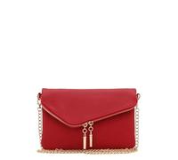 FashionPuzzle Umschlag Wristlet Clutch Umhängetasche mit Kettenriemen, Rot/Ausflug, einfarbig (Getaway Solids)