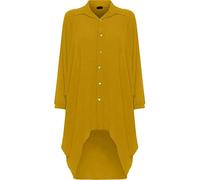 Fashion's island Damen Bluse, Einfarbig Gr. 42-44, senffarben