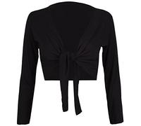 Fashion's island Damen Bolero, Einfarbig Schwarz * Gr. 50-52, Schwarz