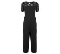 Fashion's island Damen Jumpsuit, Spitze Schwarz * 40-54 Gr. 48-50, Schwarz