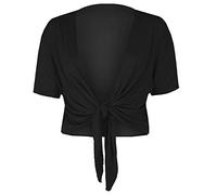 Fashion's island Damen Strickjacke, Einfarbig Schwarz * Gr. 46-48, Schwarz